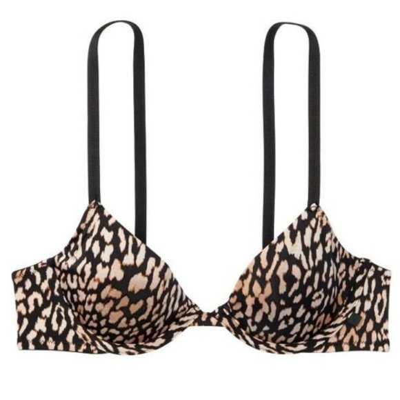 Victorias Secret Sexy Tee Unlined Multiway Demi Bra Leopard Print NEW - Picture 2 of 5